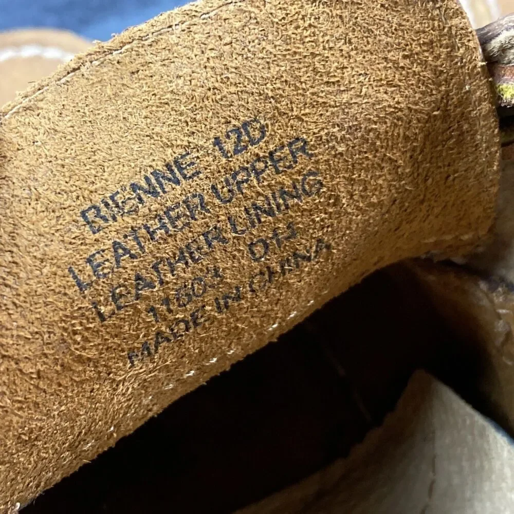 Polo Ralph Lauren Bienne Tumbled Leather Boat Shoes Men’s 12 D Brown Lace Up
